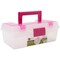 Creative Options Tool Box Organizer-13"X7.5"X5" Clear W/Magenta